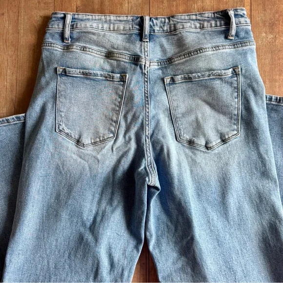 Vervet High Rise 90s Vintage Flare Jean Split Hem Stretch Jeans Size 32 - Picture 5 of 8